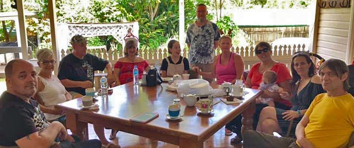 Living Life After Stroke group meeting around a table